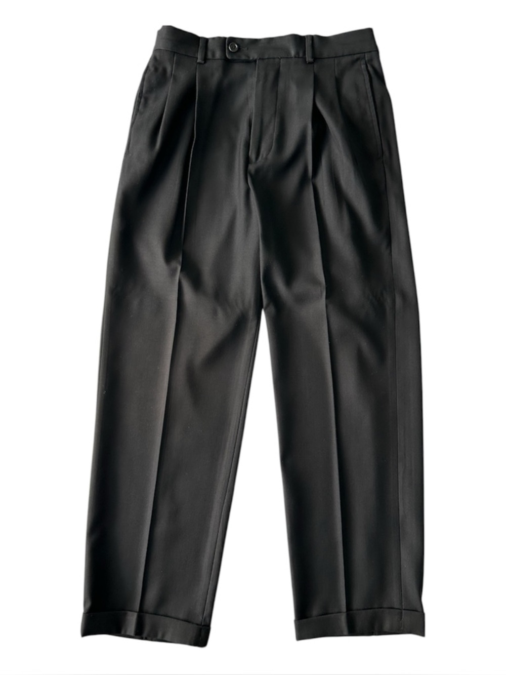 Perry Ellis Men’s Black Cuffed Leg Dress Pants Size 30/30 - NWOT